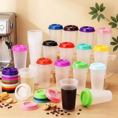 Honeydak 45 Pack 16 oz Reusable Coffee Cups