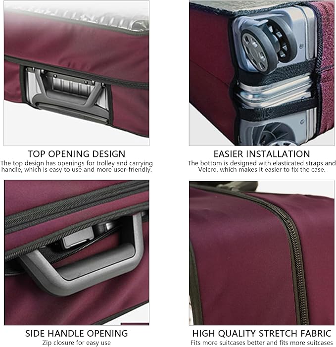 Transparent PVC Suitcase Cover, No Disassembly Required Clear Luggage Protector Suitcase Cover