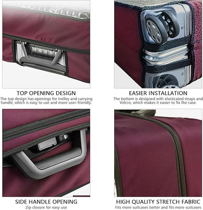 Transparent PVC Suitcase Cover, No Disassembly Required Clear Luggage Protector Suitcase Cover