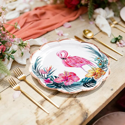 WRAPAHOLIC 25Pcs Summer Paper Plates