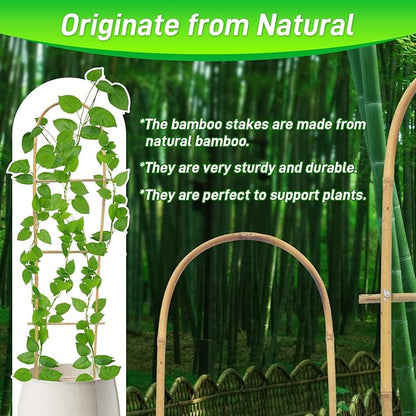 10 Pack 4ft U-Shape Bamboo Trellis