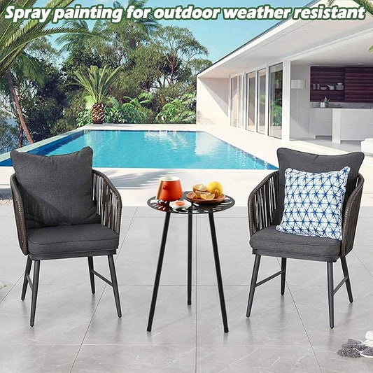 1 Pack Metal Outdoor Side Tables Small Outside Round End Table