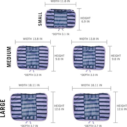TravelWise Packing Cubes, Navy Stripes, Set (5262370)