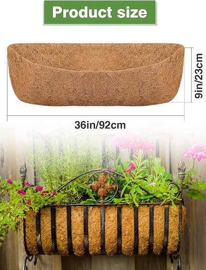 36in Coco Liners for Window Planter Box