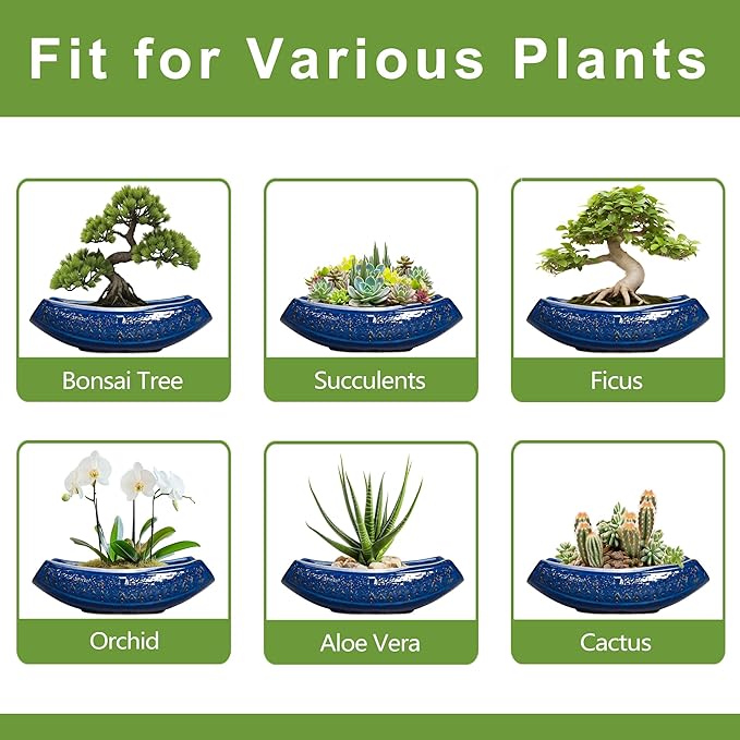 Bonsai Pots - 18 Inch Large Ceramic Succulent Pots