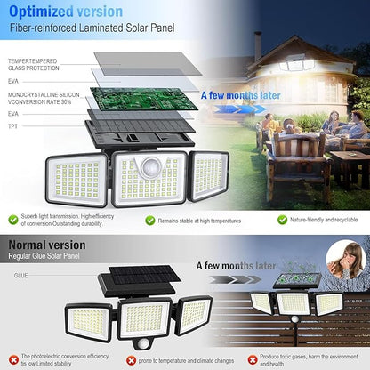 2500LM Solar Lights Outdoor