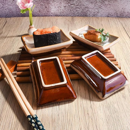Ceramic Soy Sauce Dish Set of 4