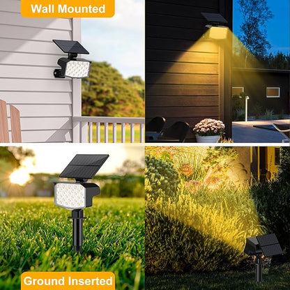 Solar Spot Lights Outdoor Waterproof Adjustable Solar Powered Landscape Lights