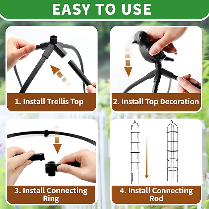 2-Pack 6.7FT Garden Obelisk Trellis