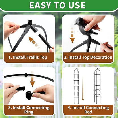 2-Pack 6.7FT Garden Obelisk Trellis
