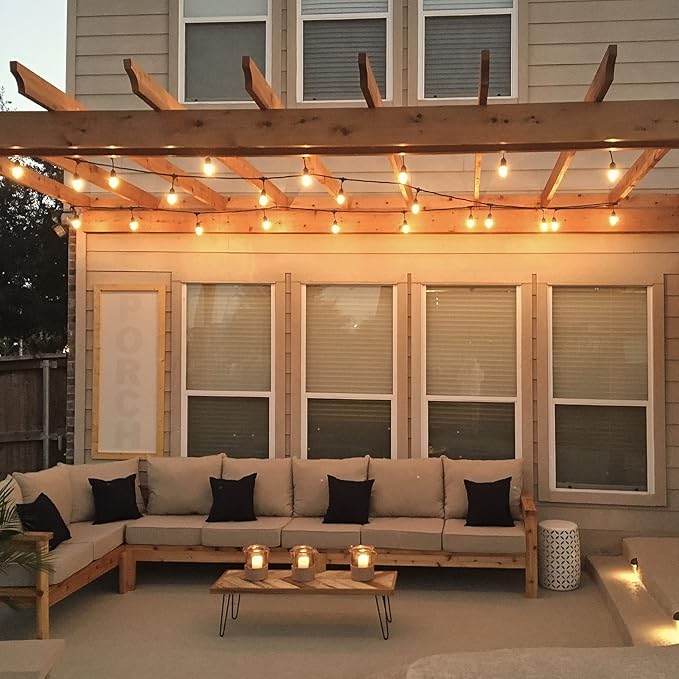 Mlambert 144Ft 3-Color in 1 48Ft Remote LED Dimmable Outdoor String Lights