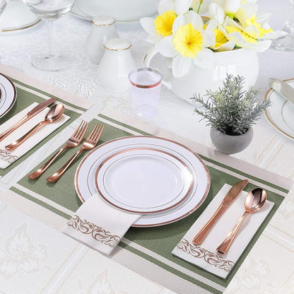 FOCUSLINE 350 Ct Disposable Dinnerware Set