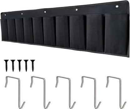 RV Shoe Pockets 10 Pockets Heavy Hanging Bedside Storage Organizer with Sturdy Hooks Storage Pockets Hangs on Bed for Shoes Toys and Tool Accessories
