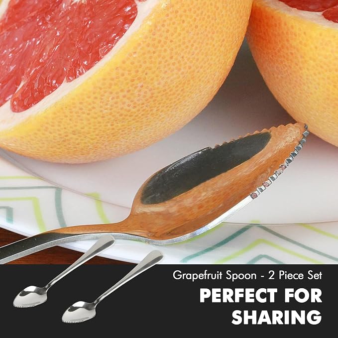 Chef Craft - Select Serrated Grapefruit Spoon, 6.5 Inches 2 Piece Set of