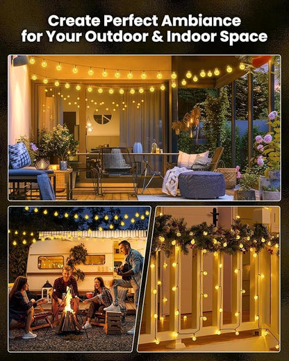 Solar String Lights Outdoor 60 LED 36FT