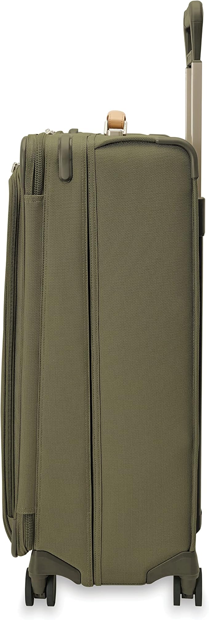 Briggs & Riley 29" Large Expandable Spinner - Checked Luggage for Travel, Suitcases with Wheels, Softside Rolling Bag for Men & Women, Self-Repairing Zipper - Baseline Collection, Olive