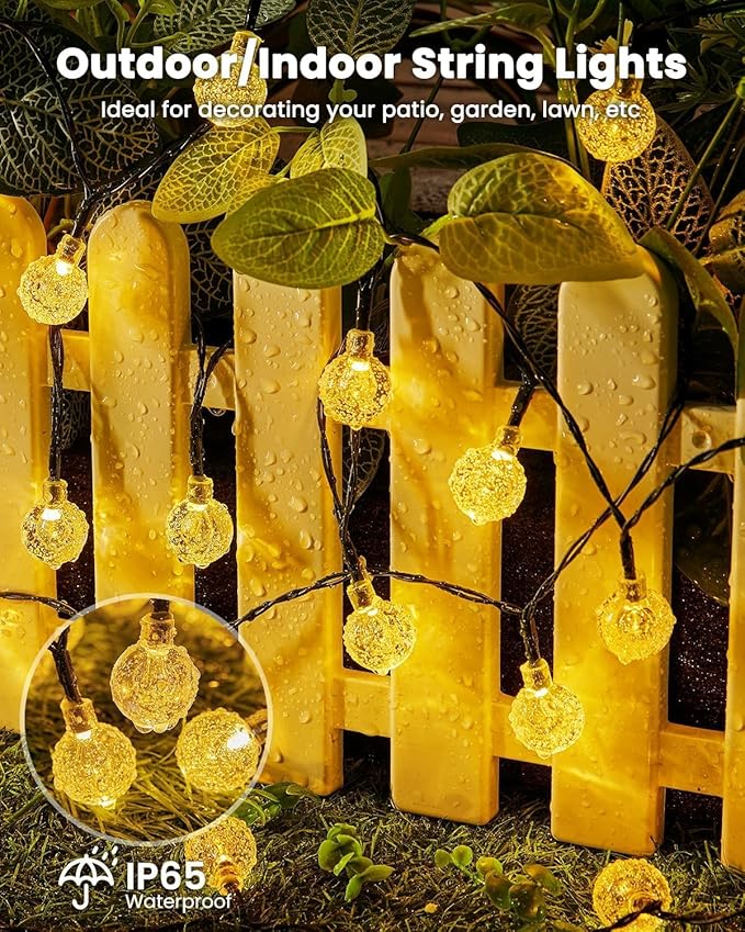 Solar String Lights Outdoor 60 LED 36FT