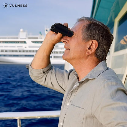 Binoculars for Adults | Compact Small Mini Travel Binocular for Bird Watching High Powered Electronics Cruise Ship Essentials Norwegian Alaska Must Haves Hiking Camping Gear a by VULNESS (Black, 8X21)