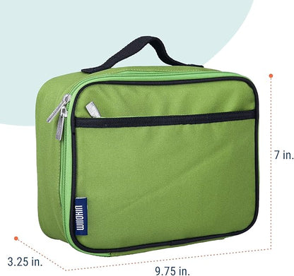 Wildkin Kids Insulated Lunch Box – Durable and Reusable for School & Travel - Parrot Green
