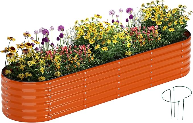 Galvanized Metal Planter Raised Garden Bed Kit