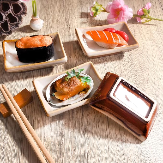 Ceramic Soy Sauce Dish Set of 4