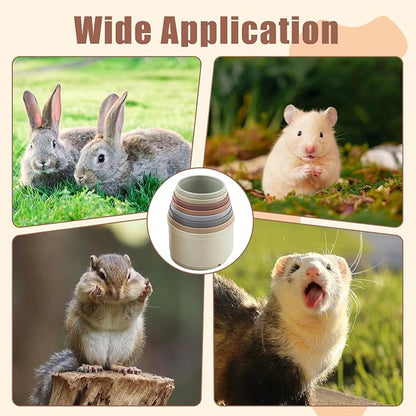 8 Pcs Stacking Cups for Rabbits, Nesting Rabbit Toys of Different Sizes