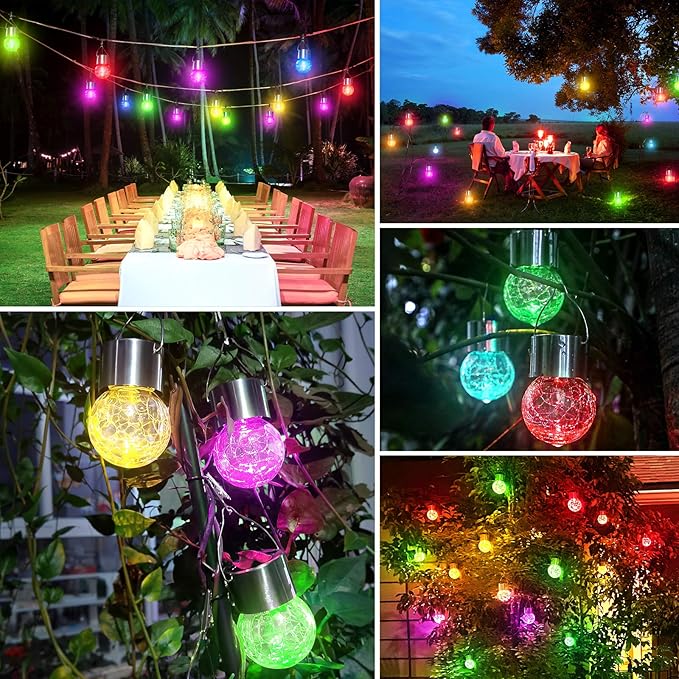 12Pack Outdoor Hanging Solar Lights