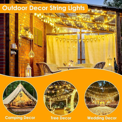 2Pack Each 66Ft 200LED Christmas Fairy Lights Plug in