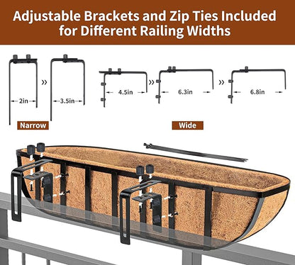 2pcs 30' Planter, Metal Window Box