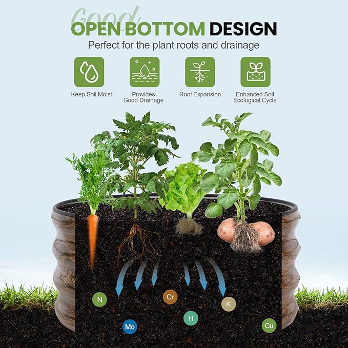 G GOOD GAIN Round Raised Garden Bed