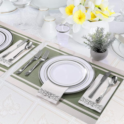 FOCUSLINE 175 Count Silver Dinnerware Set