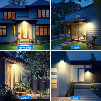 Peasur 1 Pack Solar Motion Lights Outdoor, 318 LED Solar Security Light