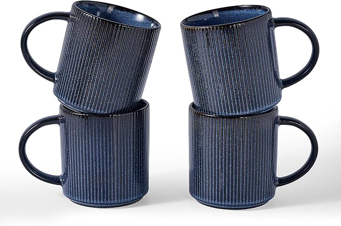 famiware Coffee Mug Set for 4, Star 16 oz Catering Mugs Cup Set