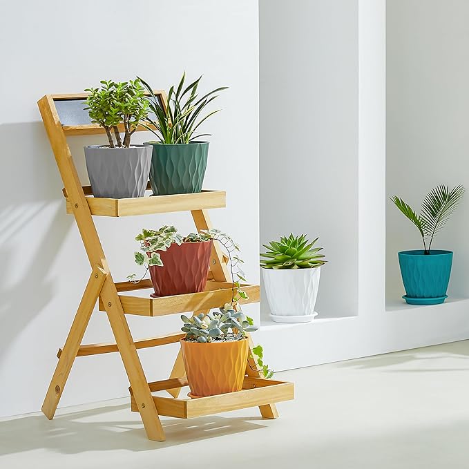 FaithLand 6-Pack 6-Inch Plastic Plant Pots