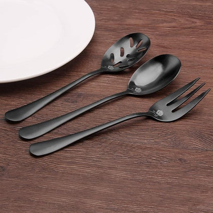 Matte Black Serving Set, sharecook 5-Piece 18/0 Stainless Steel Large Hostess