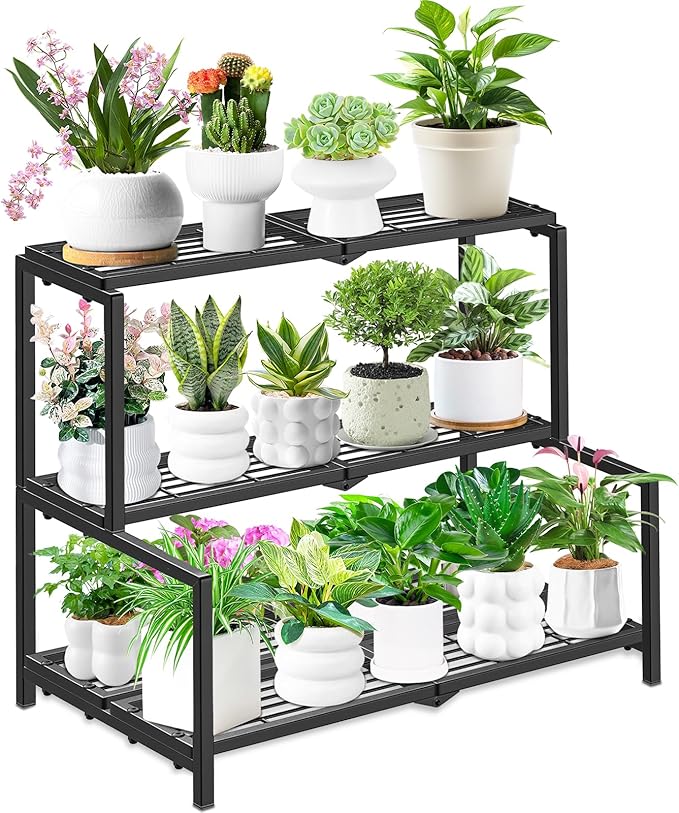 3 Tier Stair Style Metal Plant Stand