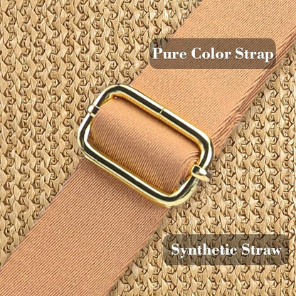 Haytijoe Summer Straw Purse Small Sling Bag RFID Blocking Crossbody Bags for Women Beach Raffia Bags Fanny Packs