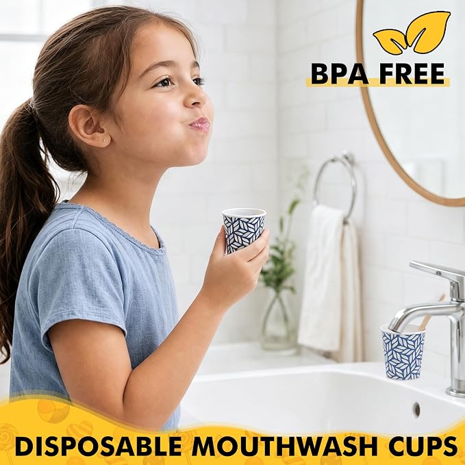 RACETOP 3 oz Bathroom Cups 100 Pack, Small Paper Cups, Disposable, Mini