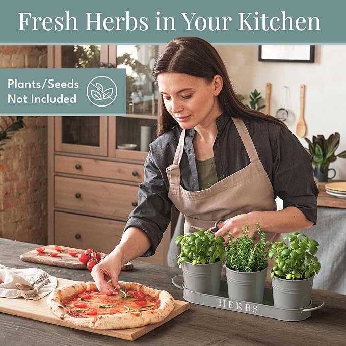 Barnyard Designs Indoor Herb Garden Planter Set