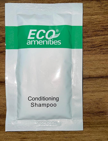 ECO Sachet Individually Wrapped Toiletries, Travel Size Bulk Shampoo and Conditioner 2in1 10ml (100 pk) Mini Hotel Toiletries Conditioning Shampoo 2in1 | Travel size Toiletries