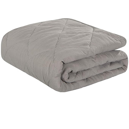 NTBAY Down Alternative Oversized Toddler Comforter, Super Soft and Warm Solid Color Baby Crib Quilted Blanket, 43x60 inches, Smoke Grey
