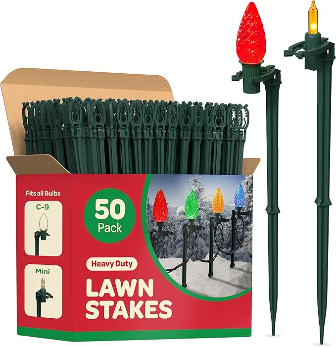 Christmas Light Yard Stakes Outdoor Light Stakes