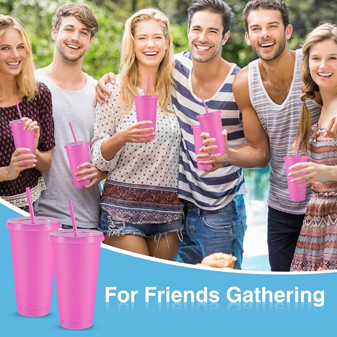 Amyhill 12 Pcs Reusable Plastic Cup