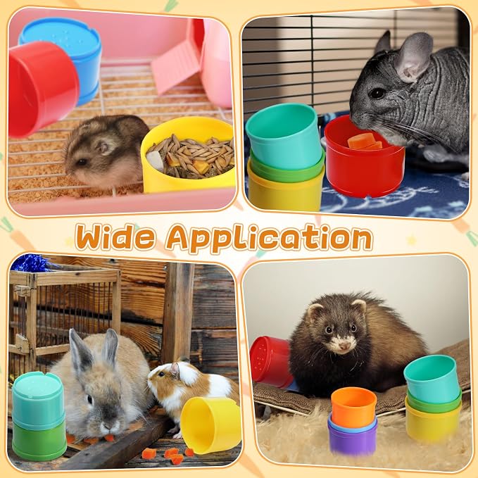 8 Pcs Stacking Cups for Bunny, Rainbow Colored Reusable Rabbits Bunny Toys |