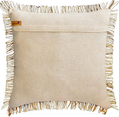 The HomeCentric King/Queen/Twin Beige Decorative Bed Runner Queen 74"x18" Bed Runner Without Pillow Cover, Floral, Pearl, Jute Lace, Embroidery Bed Scarf on Cotton Fabric - Floral Luster