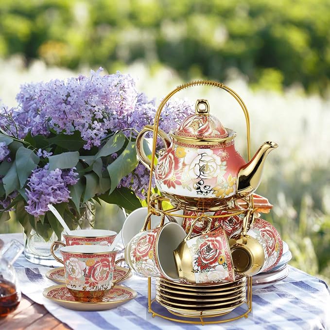 Zhehao 20 Pcs Porcelain Tea Set