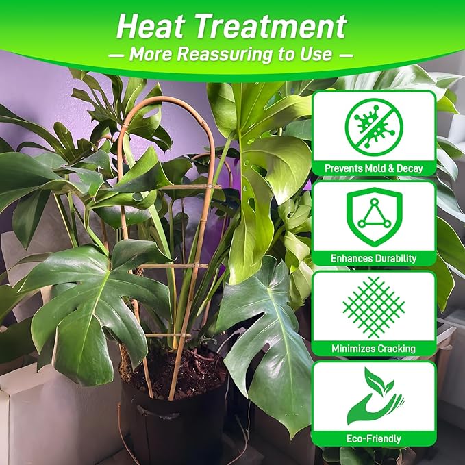 10 Pack 4ft U-Shape Bamboo Trellis