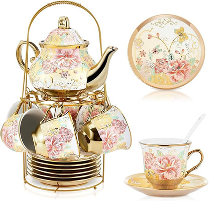 Zhehao 20 Pcs Porcelain Tea Set