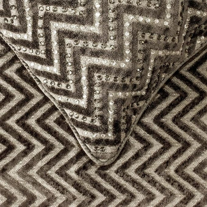 The HomeCentric King Queen Twin Grey Decorative King 90"x18" Bed Runner Without Pillow Cover, Crystals Bed Scarf on Velvet Fabric - Grey Crystal Chevy