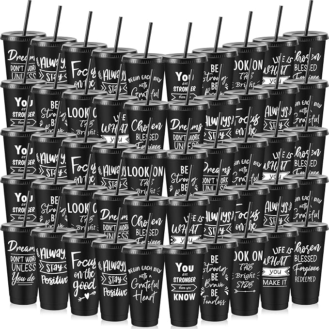 Uiifan 50 Pcs Inspirational Cups Bulk